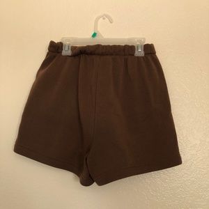 Brown fuzzy shorts